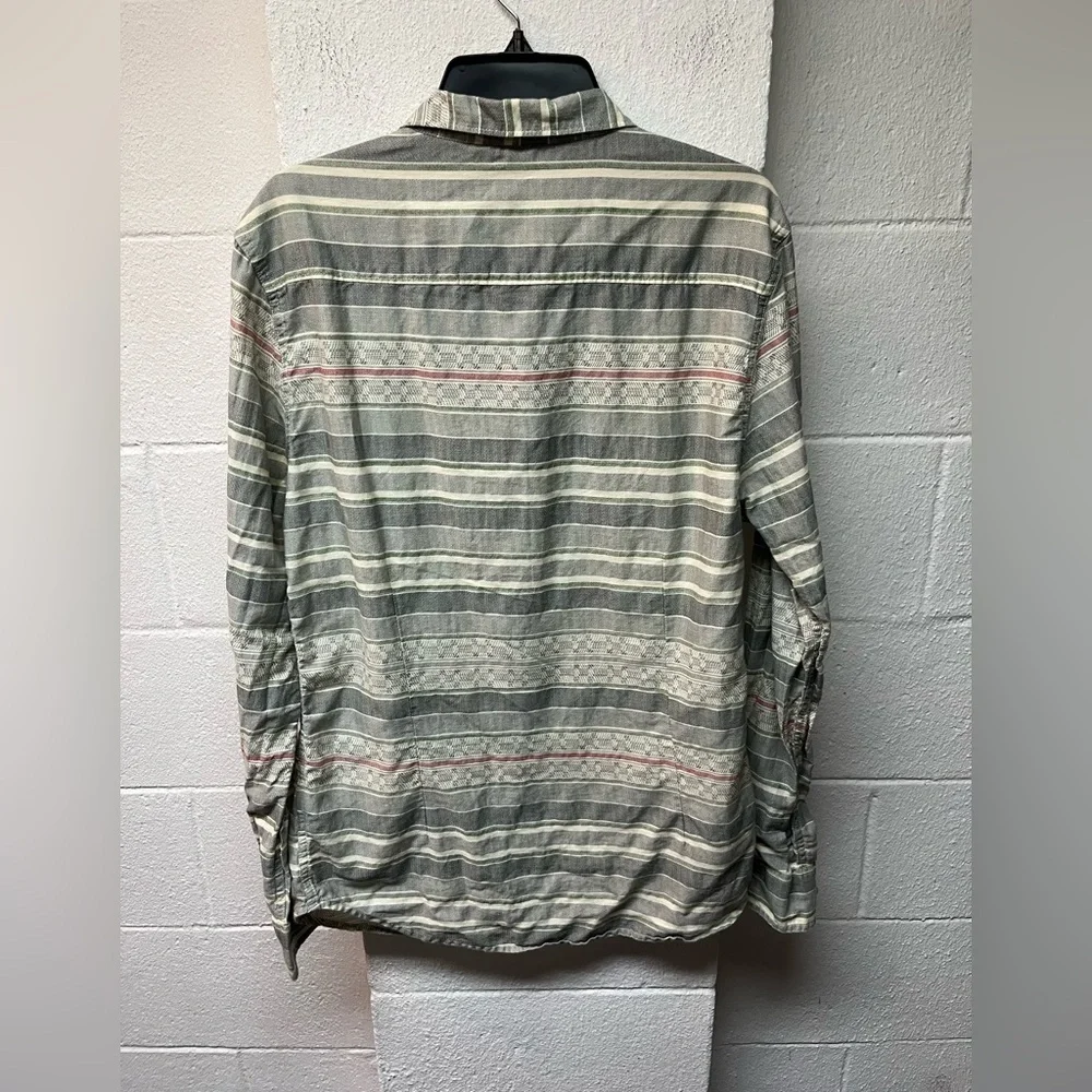 Carbon Multicolor Striped Slim Fit Shirt Large - Picture 5 of 5